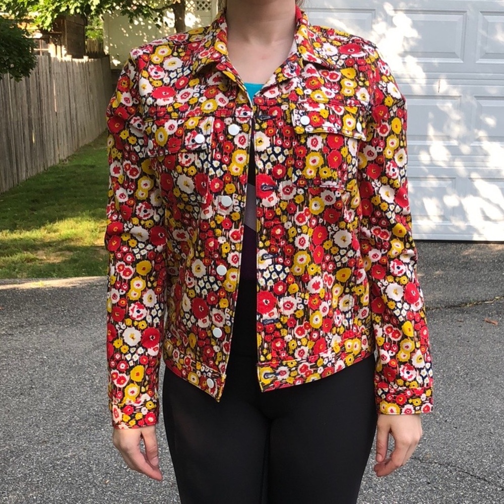 Kate Spade Saturday Floral Printed Jean Jacket - Picture 4 of 6